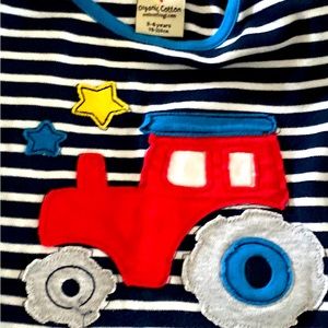 Frugi long sleeve t-Shirt with tractor embroidery size 3-4